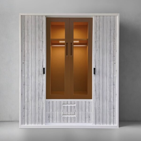 [RACE] LEMARI BESI 4 PINTU KOMBINASI LED RC - WD 164 AA + L