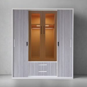 [RACE] LEMARI BESI 4 PINTU KOMBINASI LED RC - WD 164 AH + L