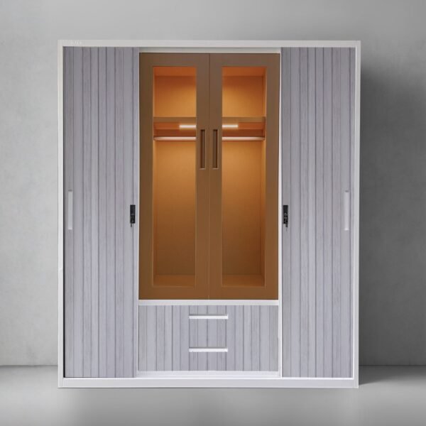 [RACE] LEMARI BESI 4 PINTU KOMBINASI LED RC - WD 164 AH + L