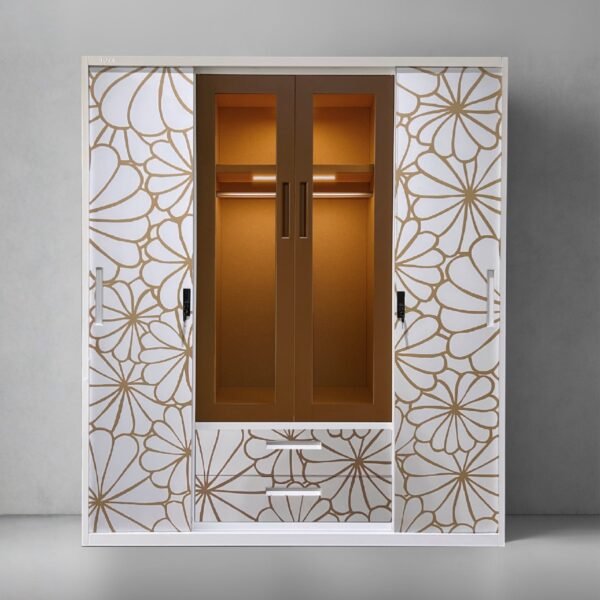 [RACE] LEMARI BESI 4 PINTU KOMBINASI LED RC - WD 164 AK + L