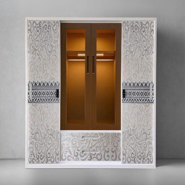 [RACE] LEMARI BESI 4 PINTU KOMBINASI LED RC - WD 164 AL + L